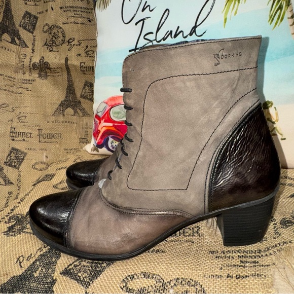 Dorking by Fluchos Brown Leather/ Suede Ankle Boots Size 41 - Picture 2 of 13